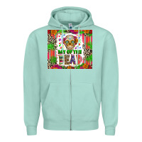Seafoam Day of the dead Zipper Hoodie - RanaPortraitStore