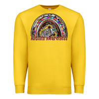 Lemon autism avareness football Premium Sweatshirt - SublimationCraftShop