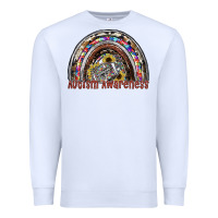 White autism avareness football Premium Sweatshirt - SublimationCraftShop