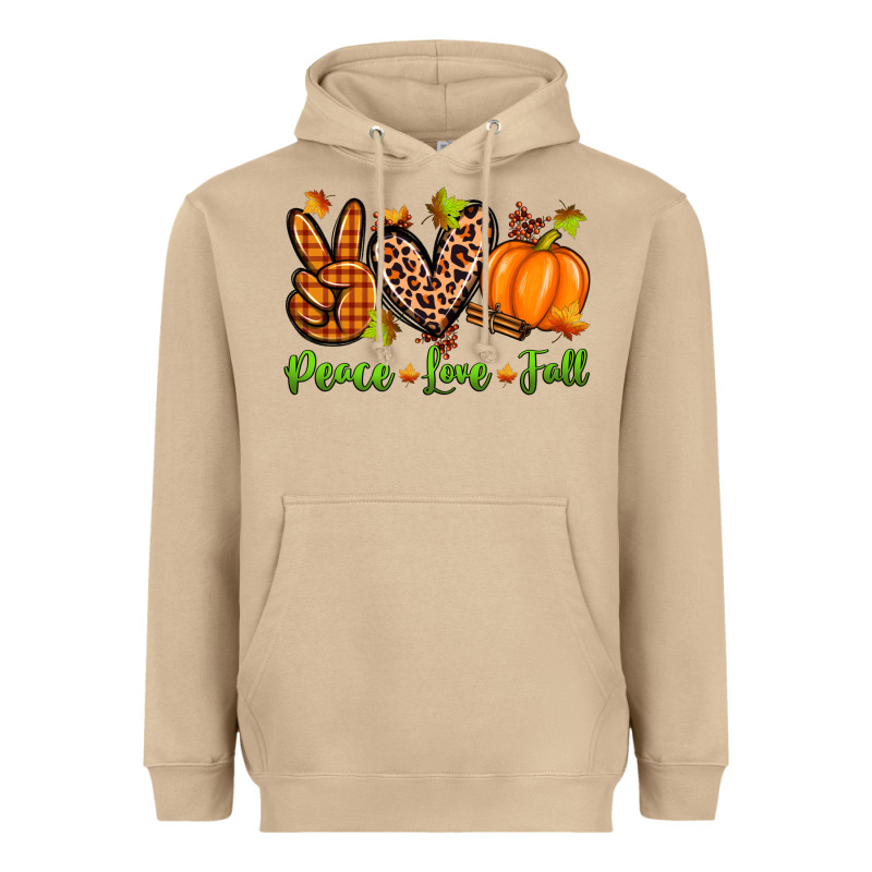 Peace Love Fall Heavyweight Hoodie by Zillion Design Studio | Teevron
