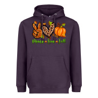 Plum peace love fall Heavyweight Hoodie - Zillion Design Studio
