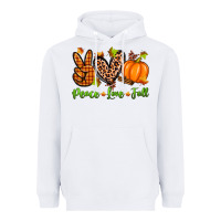 White peace love fall Heavyweight Hoodie - Zillion Design Studio