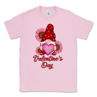 Bubblegum Pink happy valentines day gnomes with sunflower Classic Tee - RanaPortraitStore