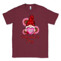 Burgundy happy valentines day gnomes with sunflower Classic Tee - RanaPortraitStore