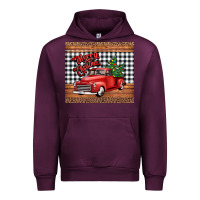 Mauve Wine merry Christmas truck Urban Hoodie - Jasminsmagicworld