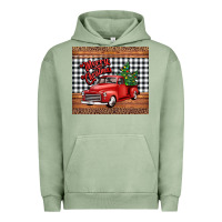 Pigment Oil Green merry Christmas truck Urban Hoodie - Jasminsmagicworld
