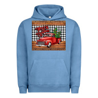 Pigment Pebble Blue merry Christmas truck Urban Hoodie - Jasminsmagicworld