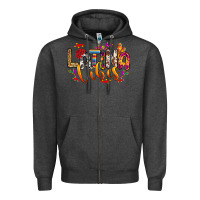 Charcoal Heather Latina vibes Zipper Hoodie - RanaPortraitStore
