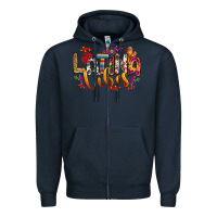 Navy Latina vibes Zipper Hoodie - RanaPortraitStore