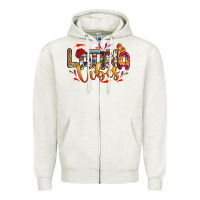 Oatmeal Heather Latina vibes Zipper Hoodie - RanaPortraitStore