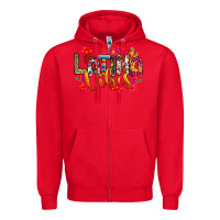 Red Latina vibes Zipper Hoodie - RanaPortraitStore