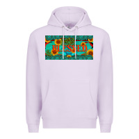 Lilac blessed turquoise gemstone cactus and sunflower licanse plate Premium Hoodie - Artiststas