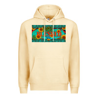 Pina Colada blessed turquoise gemstone cactus and sunflower licanse plate Premium Hoodie - Artiststas