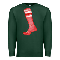Sports Green red sock fa element Premium Sweatshirt - FaDigitalArtStudio