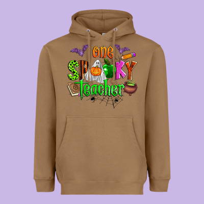 One Spooky Teacher Heavyweight Hoodie Designed By Zillion Design Studio