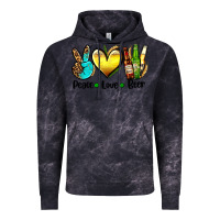 Cloud Black peace love beer Vintage Hoodie - AdoDesignShop