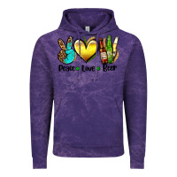 Cloud Purple peace love beer Vintage Hoodie - AdoDesignShop