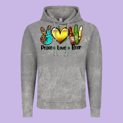 Peace Love Beer Vintage Hoodie Designed By Adodesignshop
