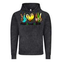 Vintage Black peace love beer Vintage Hoodie - AdoDesignShop