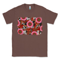Chestnut valentines day sunflowers leopard cowhide backgrou Classic Tee - RanaPortraitStore