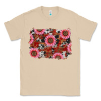 Mushroom valentines day sunflowers leopard cowhide backgrou Classic Tee - RanaPortraitStore