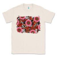 Natural valentines day sunflowers leopard cowhide backgrou Classic Tee - RanaPortraitStore