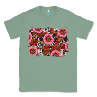 Sage valentines day sunflowers leopard cowhide backgrou Classic Tee - RanaPortraitStore