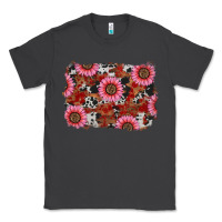 Smoke valentines day sunflowers leopard cowhide backgrou Classic Tee - RanaPortraitStore