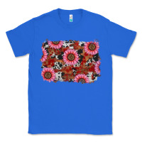 True Royal valentines day sunflowers leopard cowhide backgrou Classic Tee - RanaPortraitStore