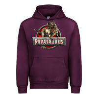 Mauve Wine Papasaurus T-Rex Urban Hoodie - LillyAllenDesigns
