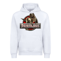 White Papasaurus T-Rex Urban Hoodie - LillyAllenDesigns