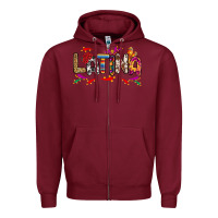 Burgundy Latina Zipper Hoodie - RanaPortraitStore