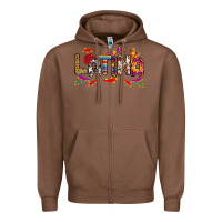 Chestnut Latina Zipper Hoodie - RanaPortraitStore