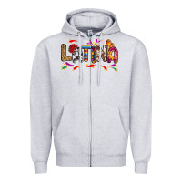Heather Grey Latina Zipper Hoodie - RanaPortraitStore