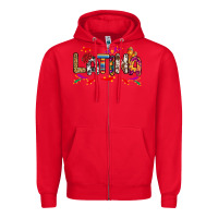 Red Latina Zipper Hoodie - RanaPortraitStore
