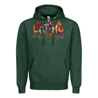 Sports Green Latina Zipper Hoodie - RanaPortraitStore