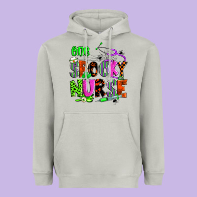One Spooky Nurse Heavyweight Hoodie Designed By Zillion Design Studio