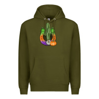 Army Green horseshoe halloween cactus Premium Hoodie - AdoDesignShop