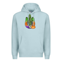 Blue Mist horseshoe halloween cactus Premium Hoodie - AdoDesignShop