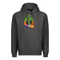Charcoal Heather horseshoe halloween cactus Premium Hoodie - AdoDesignShop