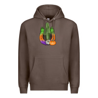 Coffee horseshoe halloween cactus Premium Hoodie - AdoDesignShop