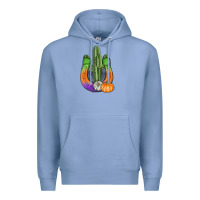 Colony Blue horseshoe halloween cactus Premium Hoodie - AdoDesignShop