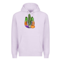 Lilac horseshoe halloween cactus Premium Hoodie - AdoDesignShop