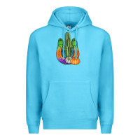 Ocean Blue horseshoe halloween cactus Premium Hoodie - AdoDesignShop