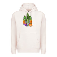 Pale Pink horseshoe halloween cactus Premium Hoodie - AdoDesignShop