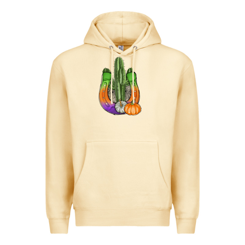 Horseshoe Halloween Cactus Premium Hoodie by AdoDesignShop | Teevron