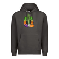 Smoke horseshoe halloween cactus Premium Hoodie - AdoDesignShop