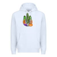 White horseshoe halloween cactus Premium Hoodie - AdoDesignShop