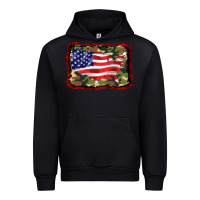 Black distressed american flag Urban Hoodie - BarkalooDesign