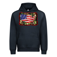 Navy distressed american flag Urban Hoodie - BarkalooDesign